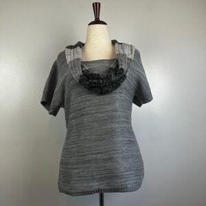 Style & Co. Short Sleeve, Loose Knit Cowl Neck Sweater